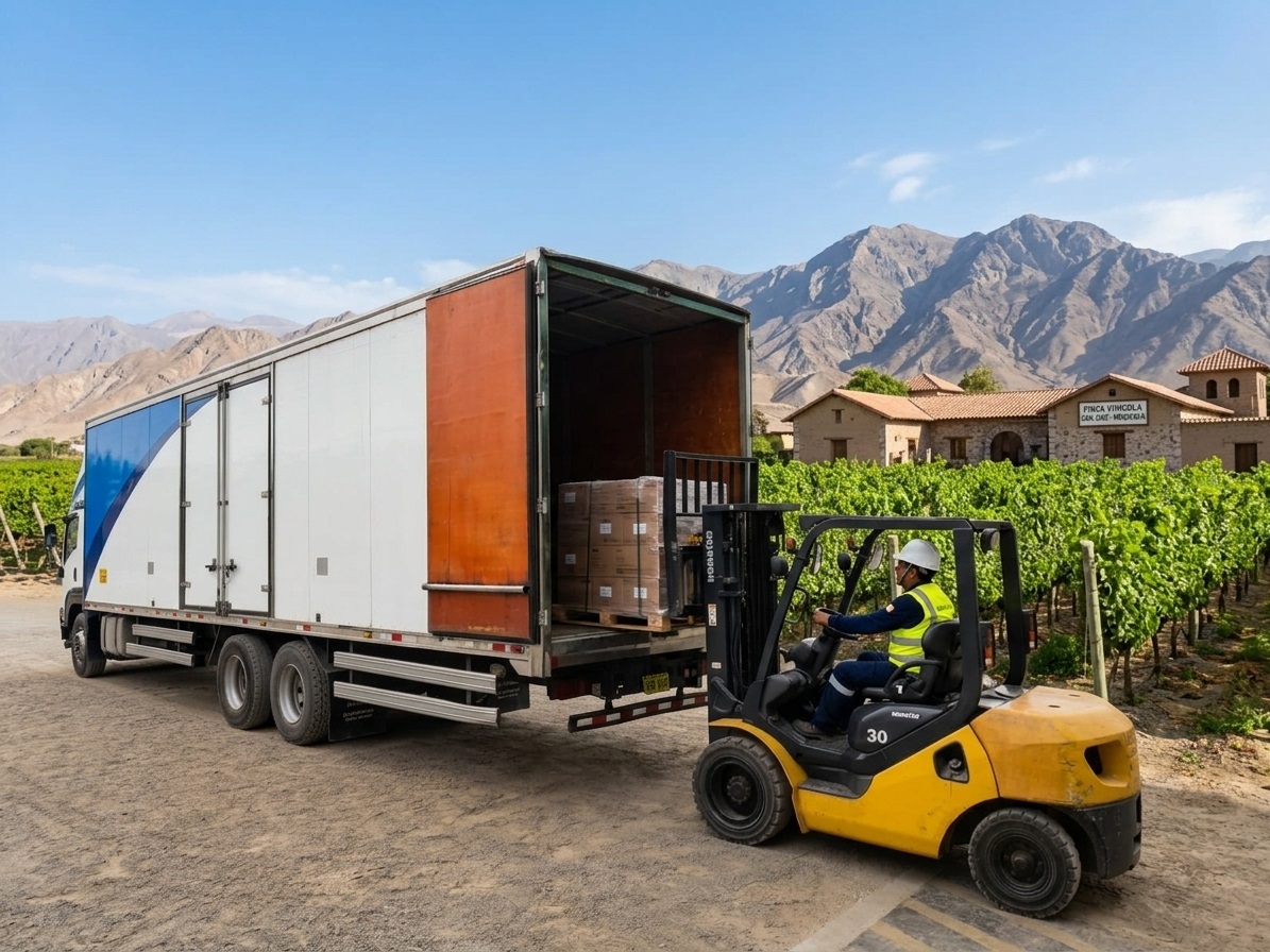 Camiones de transporte de carga minera y pesada de Panamundo en la ruta de Lima a Moquegua e Ilo.