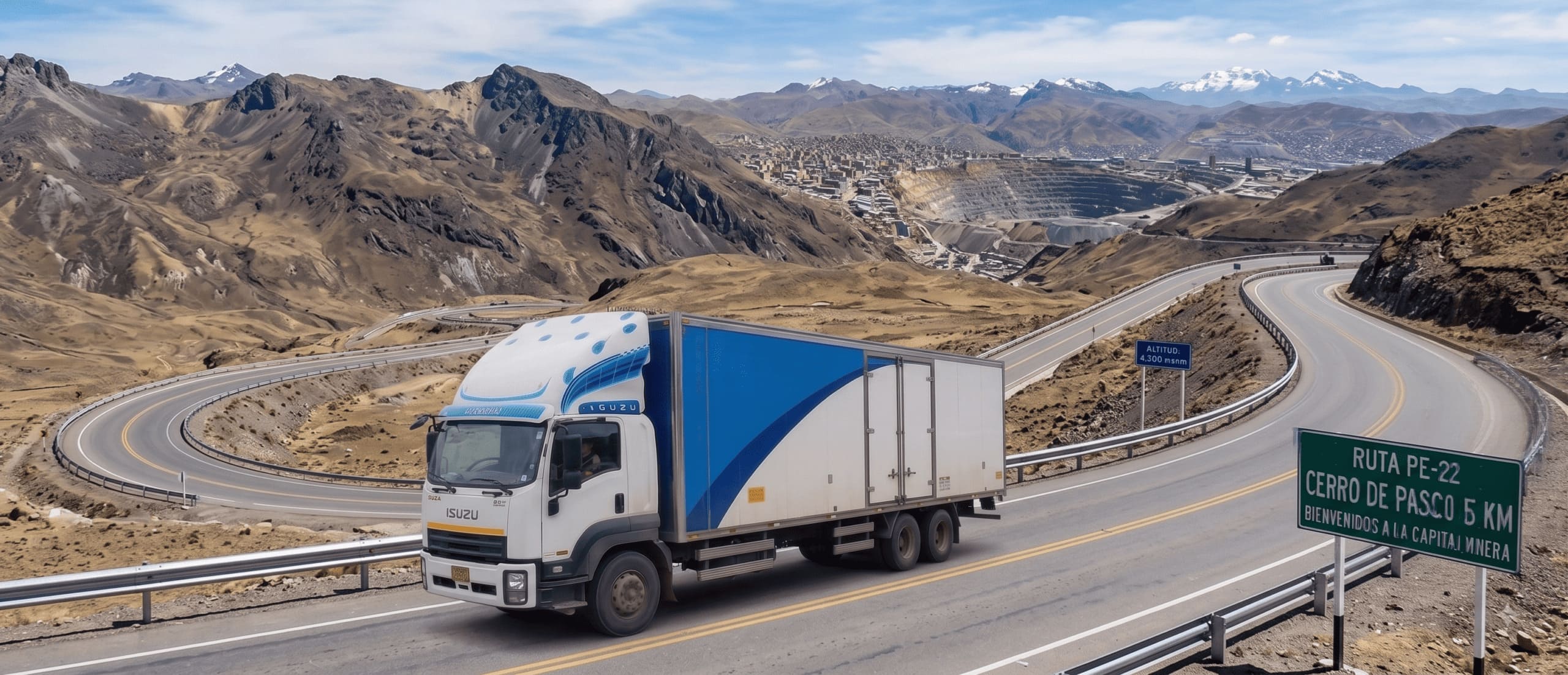 Servicio de transporte de carga de Lima a Cerro de Pasco